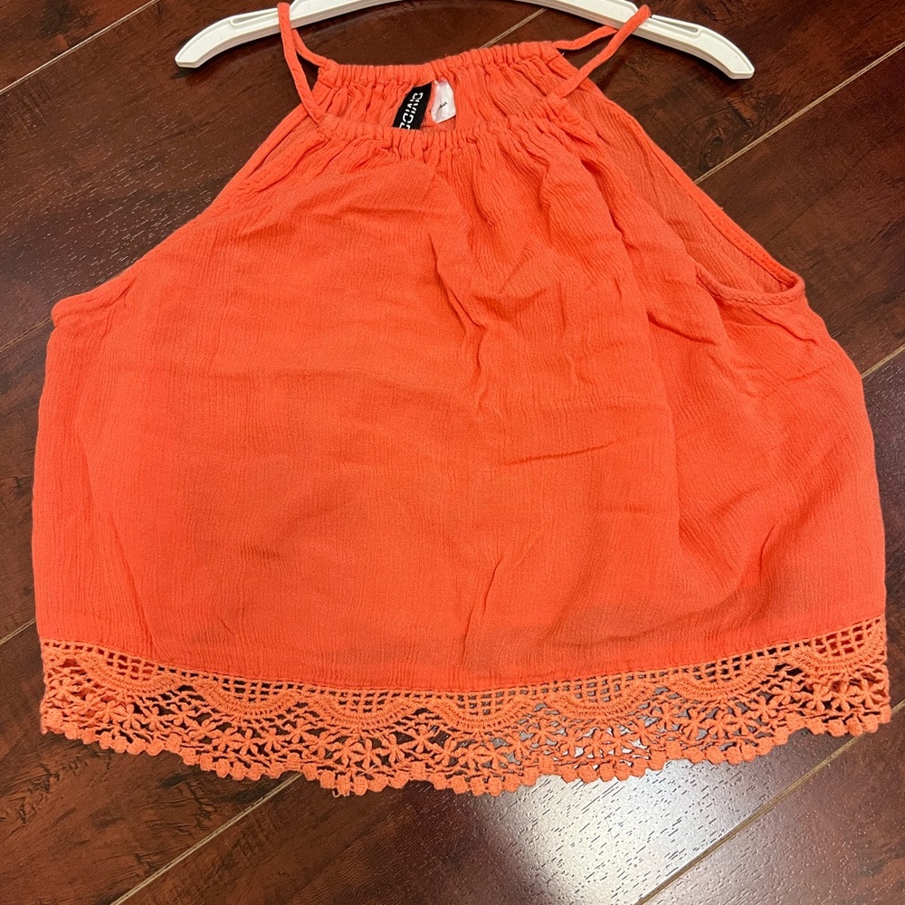 4/$20 H&M Coral Crop Top Size S